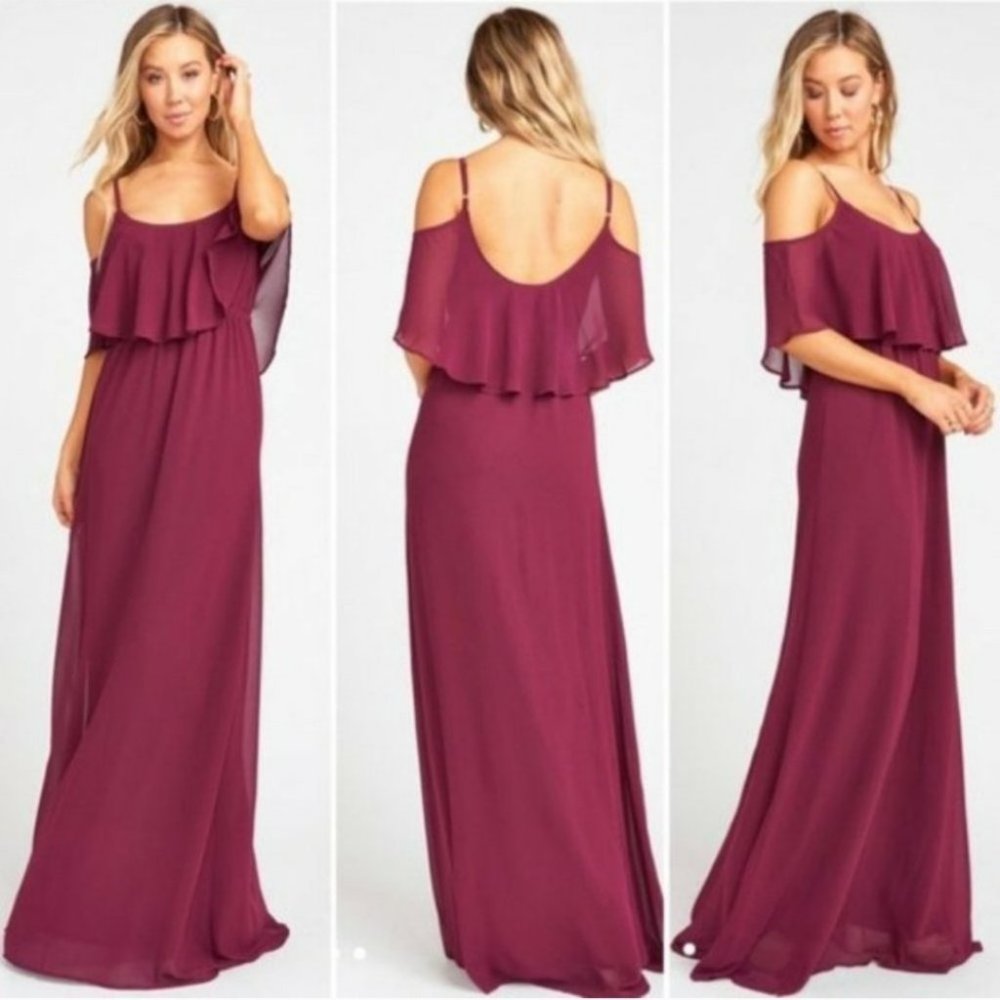 SHOW ME YOUR MUMU Caitlin Ruffle Red Maxi Dress